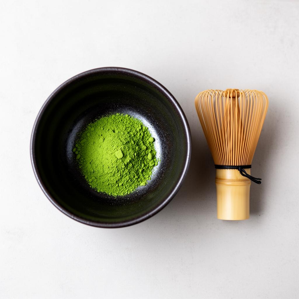 Matcha bowl with chasen whisk